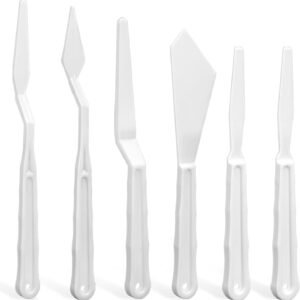 6-Piece Plastic Palette Knife Set for Acrylic & Watercolor
