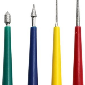 Professional Tipped Bead Reamer Jewelry Hole Open Enlarger Set For Pearl Glass Beads Reaming File