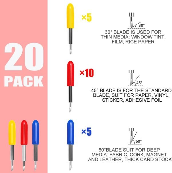 Replacement Blades Set (20 Pieces) for Crafting Machines - Image 4