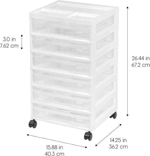 6-Tier Movable Storage Cart for 12x12 Paper & Craft Supplies - Image 2