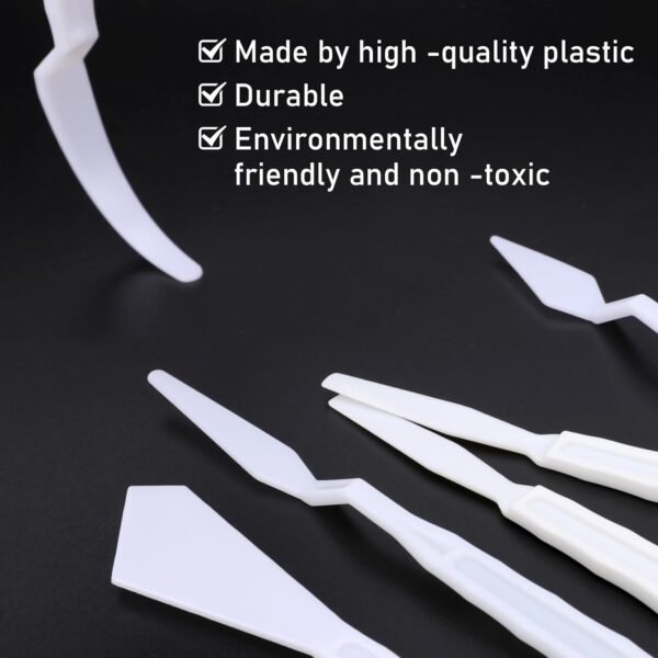 6-Piece Plastic Palette Knife Set for Acrylic & Watercolor - Image 2