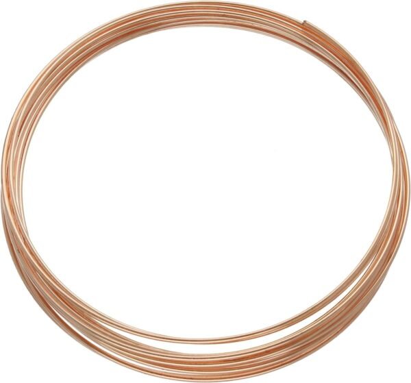 25" Copper-Colored Stainless Steel Memory Wire for Bracelets (12 Coils)