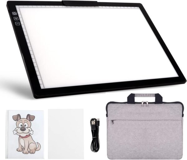 Rechargeable A4 LED Light Pad with Padded Case