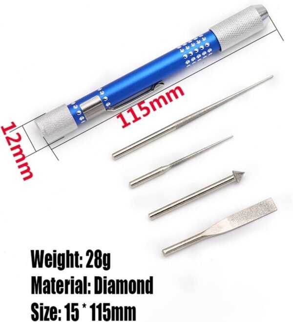 Diamond Tipped Jewelry Reamer Set – Hole Enlarger for Jewelry, Jade & Beads - Image 4