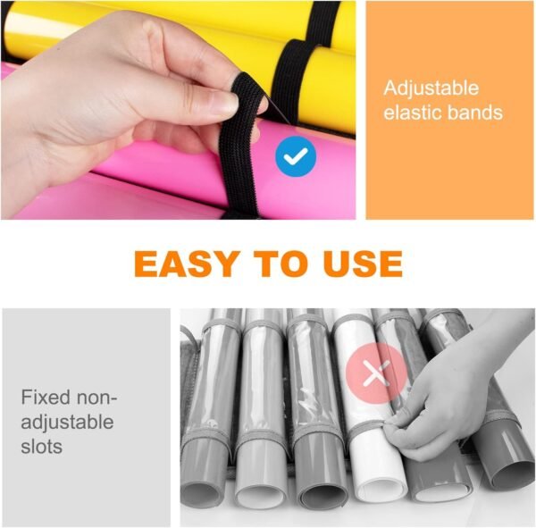 Vinyl Storage Organizer (Holds 48 Rolls, Grey) - Image 2