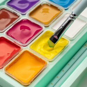 Jelly Gouache Paint Set (18 Colors, 30g Tubs, Green Case)