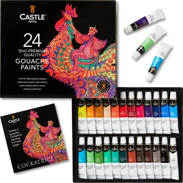 4-Piece Gouache Paint Tube Set (12ml Tubes)