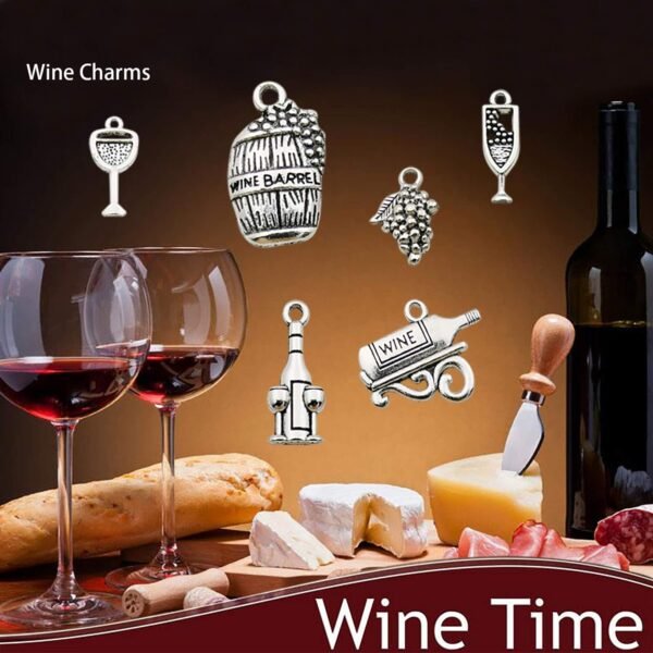 Craft Supplies Wine Glass Charms Markers with Rings - Image 2