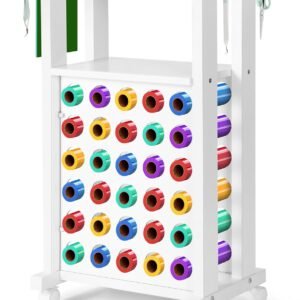 Rolling Craft Cart with Vinyl Roll Holder and Adjustable Table