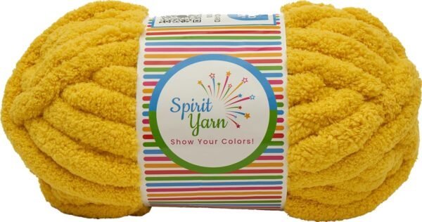 Jumbo Chenille Yarn (Yellow Gold) - Image 2