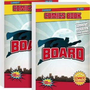 200CT Comic Book Backing Boards – 29PT Acid-Free, Thick & Durable for Storage
