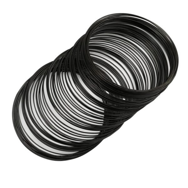 100 Black Memory Jewelry Wire Loops for Beading & Crafts - Image 4
