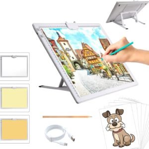 Rechargeable A3 Light Pad with Stand and Magnetic Clip