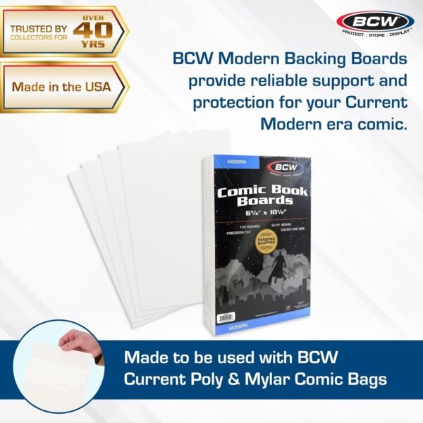 BCW Current Comic Book Backing Boards for Long-Term Storage - Image 4
