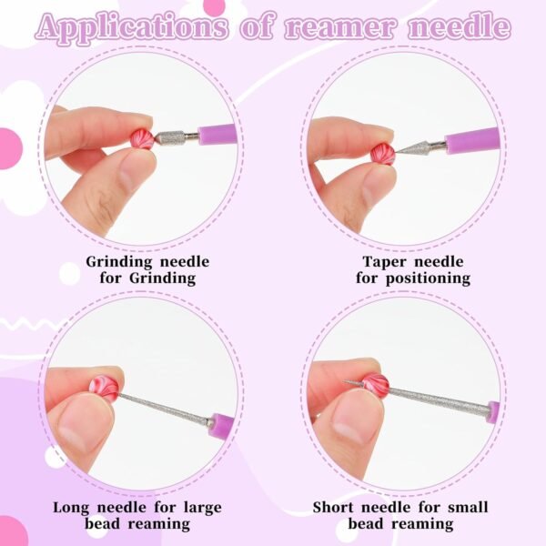 4PCS Bead Reamer Tools – Hole Enlarger & Burr Remover for Glass, Plastic, Metal & Wood Beads - Image 3