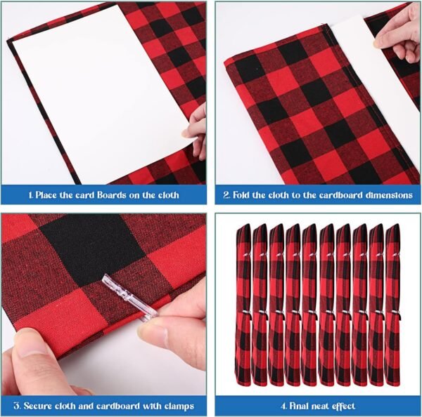 50PCS Comic Book Boards with U-Shape Clear Clips – 11x14" Fabric & Cloth Organizer Set - Image 2