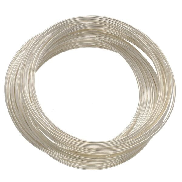 Stainless Steel Memory Wire for Bracelets, 1.75" Diameter, Silver (60 Coils)