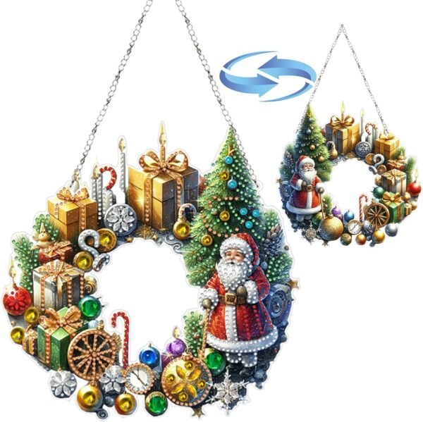 DIY Double-Sided Diamond Christmas Pendant – Hanging Ornament for Home & Garden Decor