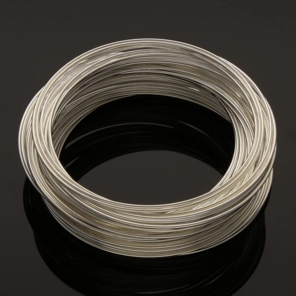 Stainless Steel Memory Wire for Bracelets, 1.75" Diameter, Silver (60 Coils) - Image 2