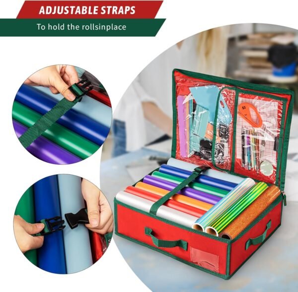 Craft Vinyl Organizer Bag with Interior Pockets & Adjustable Strap - Image 2