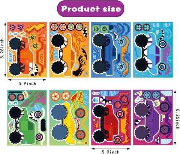 Monster Truck Make Your Own Stickers (24 Sheets) - Image 3
