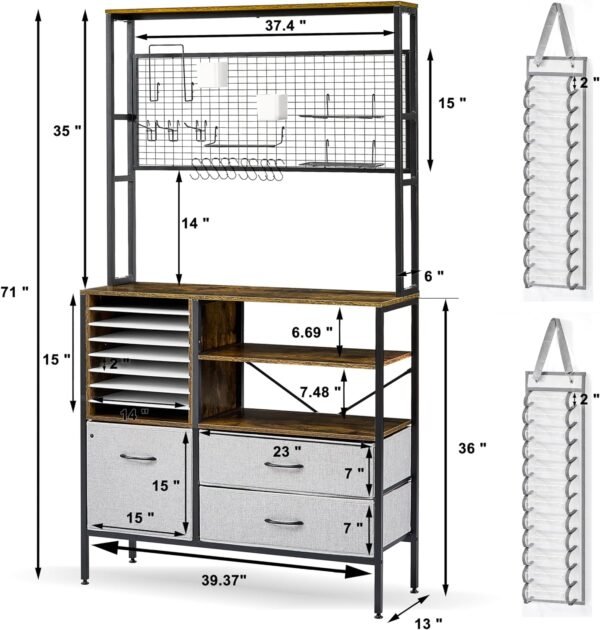 Craft Storage Cabinet & Organizer Desk with Vinyl Organization - Image 3