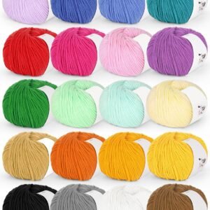 Cotton and Acrylic Blend Yarn Skeins (20 Skeins)