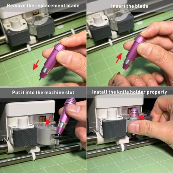 Cutting Blade and Housing Set for Crafting Machines (Pink) - Image 2