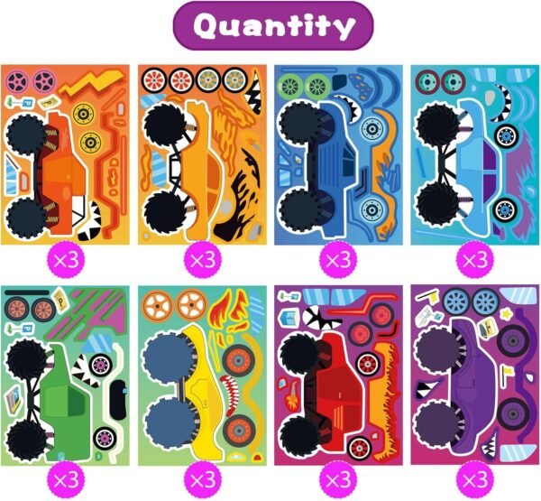 Monster Truck Make Your Own Stickers (24 Sheets) - Image 2