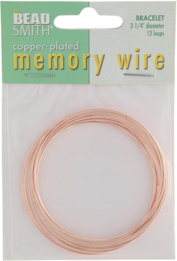 25" Copper-Colored Stainless Steel Memory Wire for Bracelets (12 Coils) - Image 4