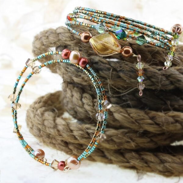 25" Copper-Colored Stainless Steel Memory Wire for Bracelets (12 Coils) - Image 2