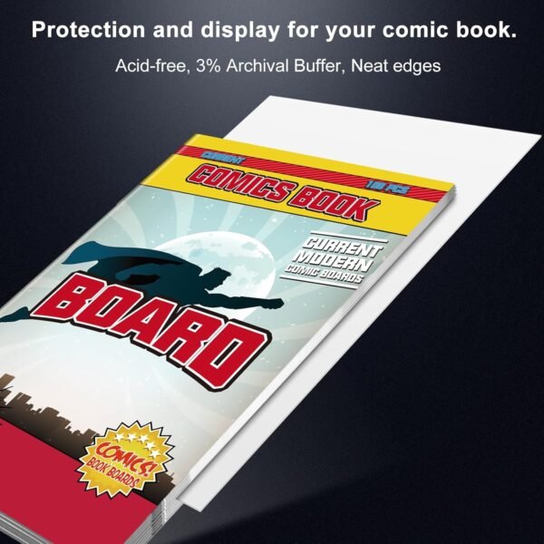 200CT Comic Book Backing Boards – 29PT Acid-Free, Thick & Durable for Storage - Image 4
