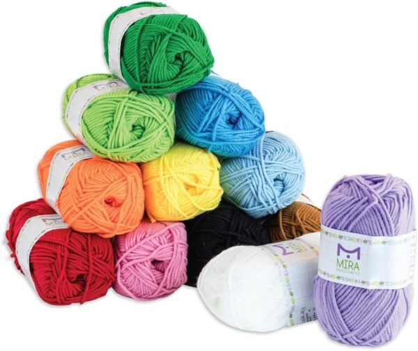 Acrylic Yarn Skeins (12 Pack) for Crochet and Knitting