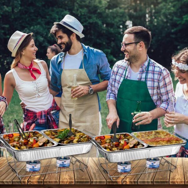 Disposable Chafing Dish Buffet Set (33 Pieces) with Full-Size Pans - Image 2