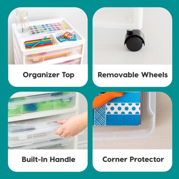 6-Tier Movable Storage Cart for 12x12 Paper & Craft Supplies - Image 3