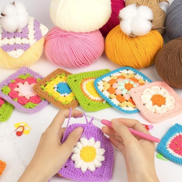 Cotton and Acrylic Blend Yarn Skeins (20 Skeins) - Image 4
