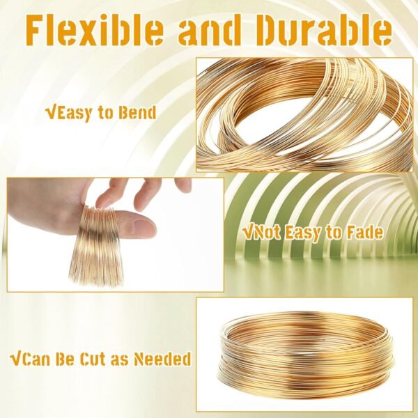 200 Silver Memory Steel Wire Loops for DIY Bracelets & Jewelry Making - Image 3