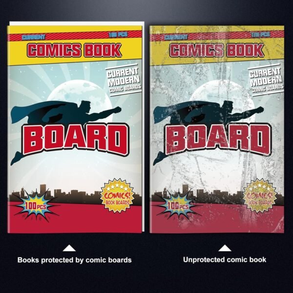 200CT Comic Book Backing Boards – 29PT Acid-Free, Thick & Durable for Storage - Image 3