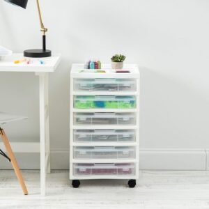 6-Tier Movable Storage Cart for 12x12 Paper & Craft Supplies
