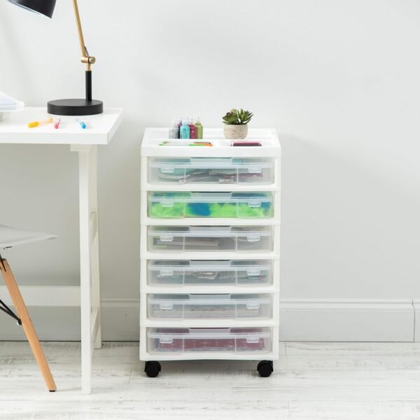 6-Tier Movable Storage Cart for 12x12 Paper & Craft Supplies