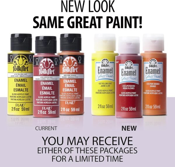 Gloss Finish Acrylic Enamel Craft Set for Glass & Ceramic (16 Colors) - Image 4