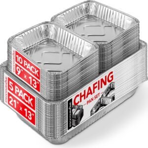 Disposable Chafing Dish Buffet Set with Aluminum Serving Trays