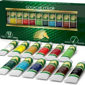 Gouache Paint Set (12 Vibrant 12ml Tubes)