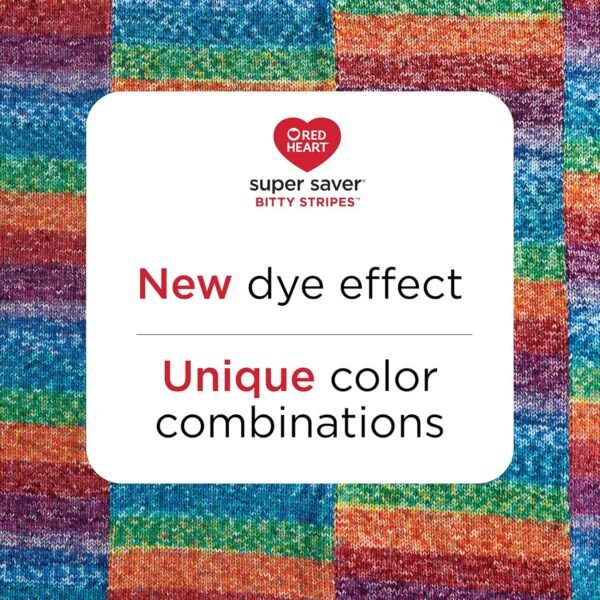 Red Heart Super Saver Bitty Stripe Crayon Box Yarn (2 Pack) - Image 2