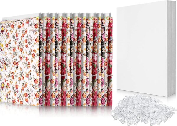 50PCS Comic Book Boards with U-Shape Clear Clips – 11x14" Fabric & Cloth Organizer Set