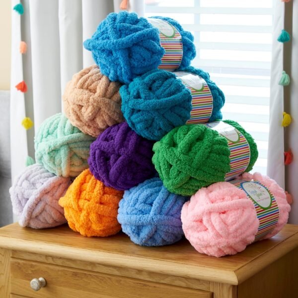 Jumbo Chenille Yarn (Yellow Gold)
