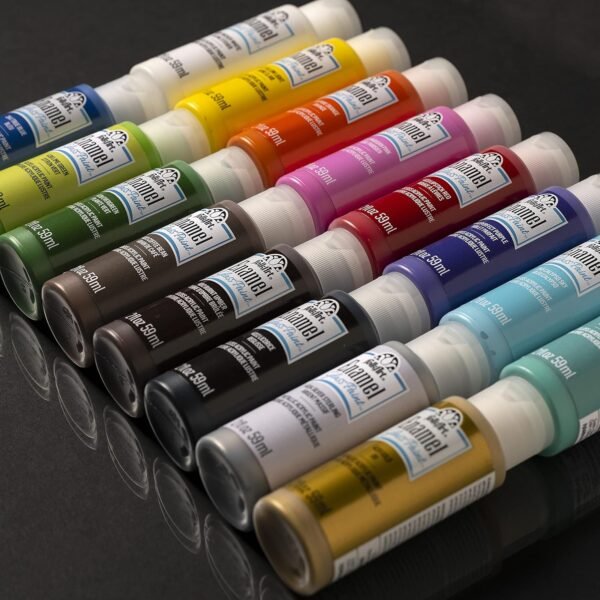 Gloss Finish Acrylic Enamel Craft Set for Glass & Ceramic (16 Colors)