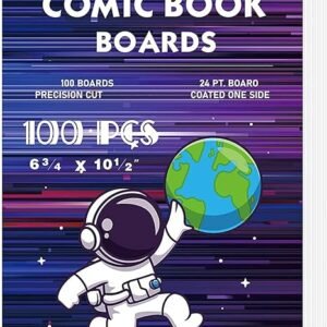 100CT Current Size Comic Book Backing Boards – Acid-Free, Thick & Durable