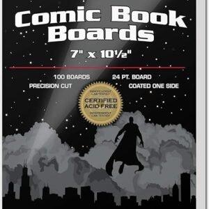 100CT Silver Age Comic Backing Boards – 7x10.5" Acid-Free for Comic Protection