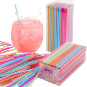 Bulk Colorful Neon Drink Stirrers (500-Pack)